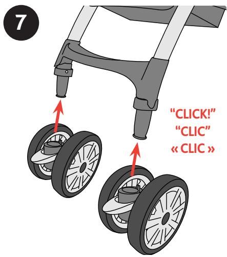CHICCO CORTINA TOGETHER TWO-PASSENGER STROLLER - Comment fixer les roulettes avant - 1