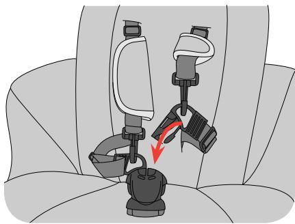 CHICCO CORTINA TOGETHER TWO-PASSENGER STROLLER - Comment utiliser le harnais de sécurité - 2