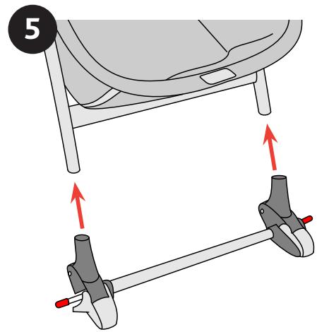 CHICCO CORTINA TOGETHER TWO-PASSENGER STROLLER - Comment fixer l'essieu arrêté - 1