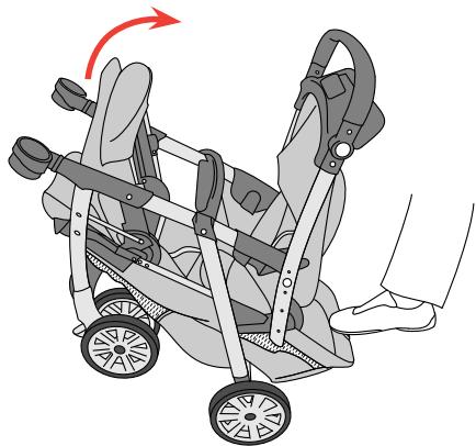 CHICCO CORTINA TOGETHER TWO-PASSENGER STROLLER - Comment replier la pousette - 1