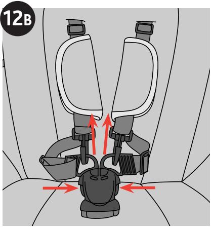 CHICCO CORTINA TOGETHER TWO-PASSENGER STROLLER - Comment utiliser le harnais de sécurité - 1