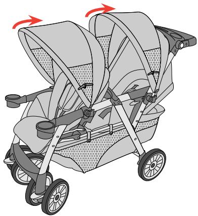CHICCO CORTINA TOGETHER TWO-PASSENGER STROLLER - Comment replier la pousette - 2