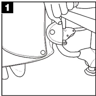 CHICCO HIPPO AND CADDY HOOK-ON - REMOVING THE SEAT COVER FOR CLEANING   PARA DESMONTAR LA CUBIERTA DEL ASIENTO PARA LIMPIARLA RETIRER LA HOUSSE POUR LA NETTOYER - 1