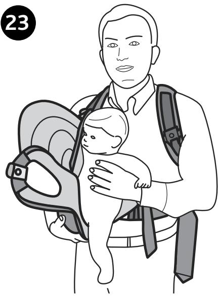 CHICCO YOU AND ME - Installation du bébé dans le porte-bébé, vers l'extérieur - 2