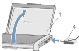 TEFAL CB6011 LARGO BARBECUE - Plugging in and preheating - 1
