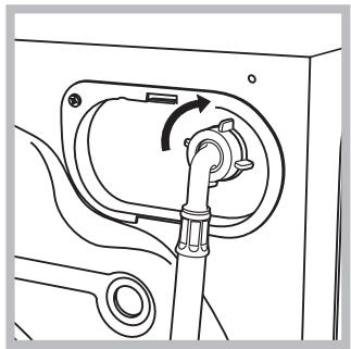 HOTPOINT ECO7F 1292 - Ligação do tubo de alimentação da água - 2