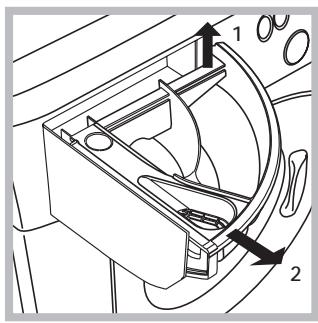 HOTPOINT ECO7F 1292 - Limpar a gaveta dos detergentes - 1