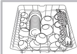 HOTPOINT LDF 12314 X EU/HA.R - Przyklady napelniania gornyego/dolnego kosza - 1