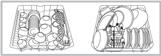 HOTPOINT LDF 12314 X EU/HA.R - Ejemplos de energia del cesto superior/inferior - 1