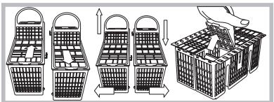 HOTPOINT LDF 12314 X EU/HA.R - Kosz na sztućce - 1