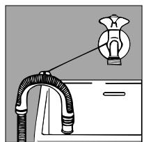 HOTPOINT ALD 140 - Raccordement du tuyau de vidange - 3