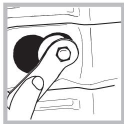 HOTPOINT AMXXL 129 - Situated on either side of the rear panel, BOTH transit bolts MUST be removed before use. - 1