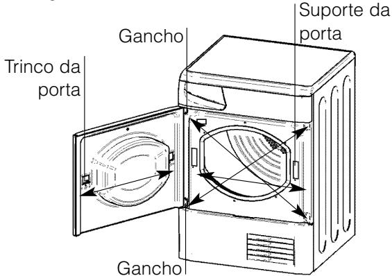 HOTPOINT ASD 70 CX - Instruções de inversão da porta - 1