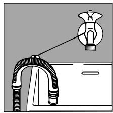 HOTPOINT AT50 - Connecting the drain hose - 3