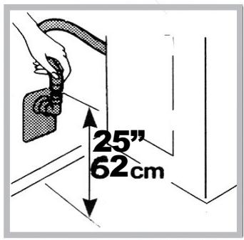 HOTPOINT AW 149 - Vidange - Canalisation d'evacuation murale - 2