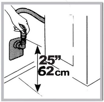 HOTPOINT AW 149 - Conexión al desagüe fijo en la pared - 2