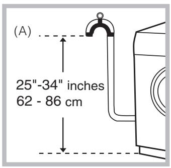 HOTPOINT AW 149 - Conexión al desagüe fijo en el piso - 1