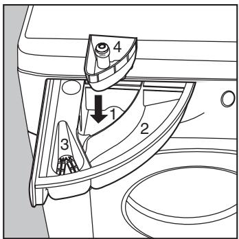 HOTPOINT AWD 129 - Tiroir à produits lessiviels : il comprend 3+1 bacs : - 1
