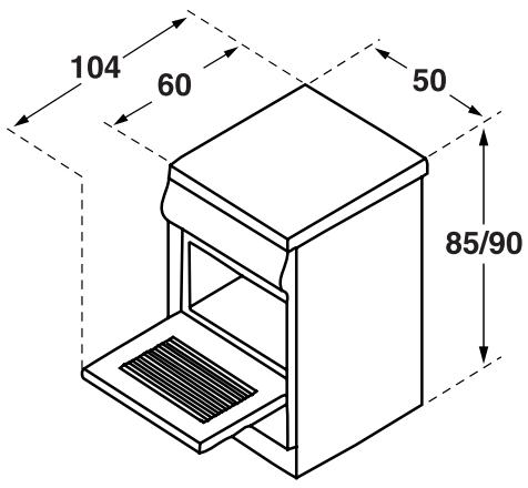 HOTPOINT C 6V F8 X U - Częstotliwość i napȩcie zasilania kuchenki: - 3