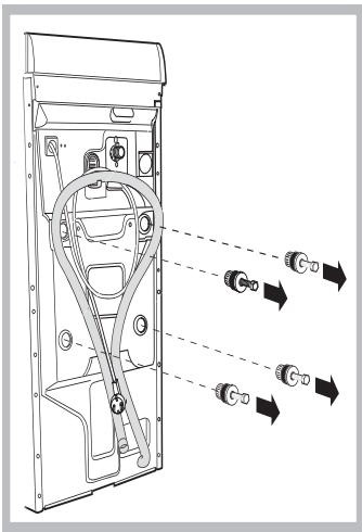 HOTPOINT ECOT7F 109 - Déballage: enlever les 4 vis - 1