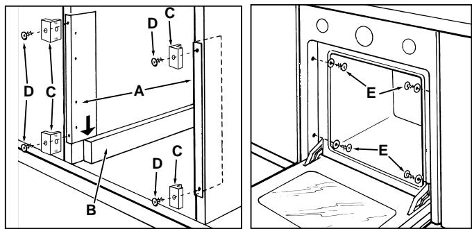 HOTPOINT FC 87 C.1/E - Befestigung des Backofens am Umbauschrank - 1