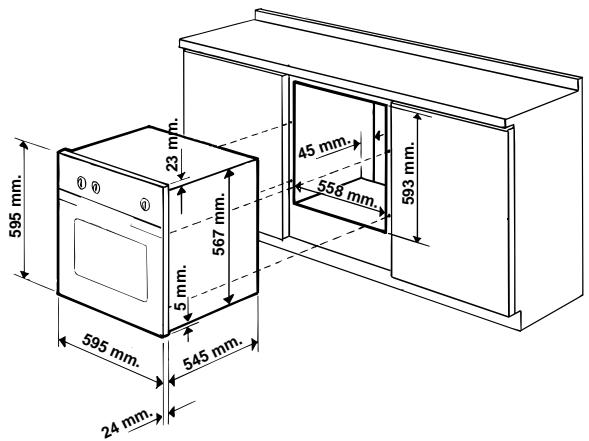 HOTPOINT FC 87 C.1/E - Instalación de los hornos empotrables - 1