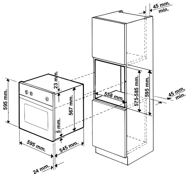 HOTPOINT FC 87 C.1/E - Instalación de los hornos empotrables - 2