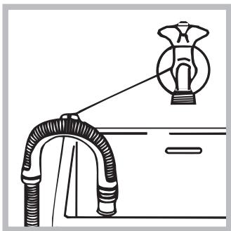 HOTPOINT AQ105D 69D EU/A - Anschluss des Ablaufschlauches - 2