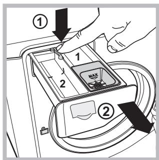 HOTPOINT AQ105D 69D EU/A - Reinigen van het wasmiddelbakje - 1