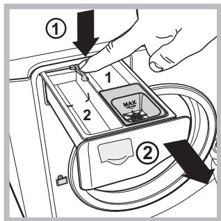 HOTPOINT AQ105D 69D EU/A - Limpiar el contenedor de detergentes - 1
