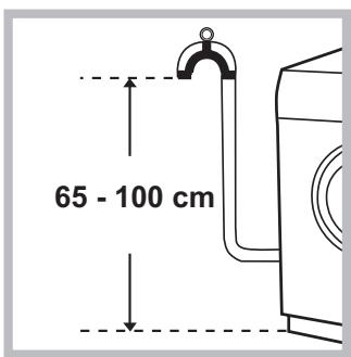 HOTPOINT AQ105D 69D EU/A - Anschluss des Ablaufschlauches - 1