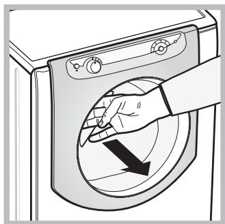 HOTPOINT AQ105D 69D EU/A - Ouverture manuelle de la porte hublot - 5