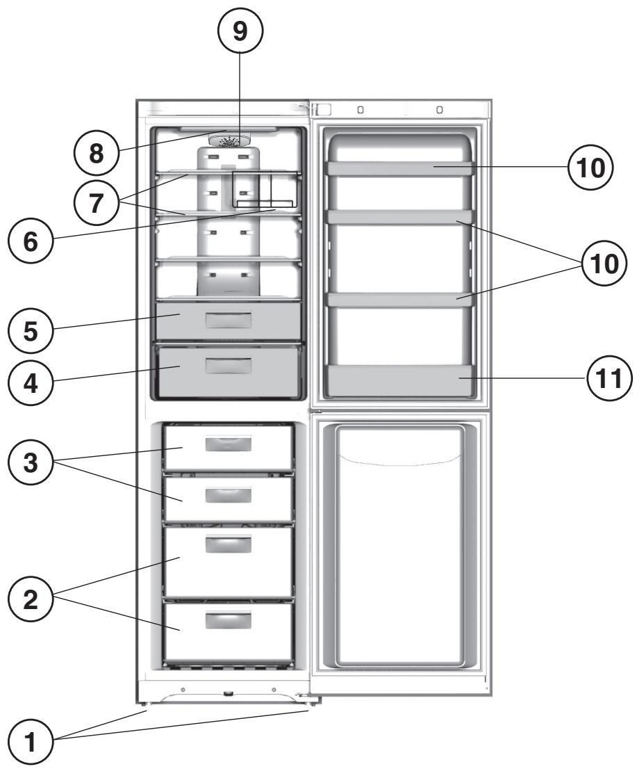 HOTPOINT EBYH 20323 F D O3 - Mraznička nastavenie teploty - a + - 1