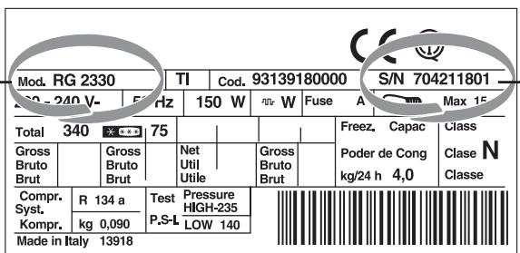 HOTPOINT EBYH 20323 F D O3 - Uvedte: - 1