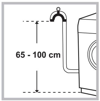 HOTPOINT FMG 842W EU - Conexión del tubo de desagüe - 1