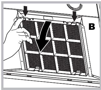 HOTPOINT HGA 6.8 AB X/HA - Servicing the charcoal filter (B) - 1