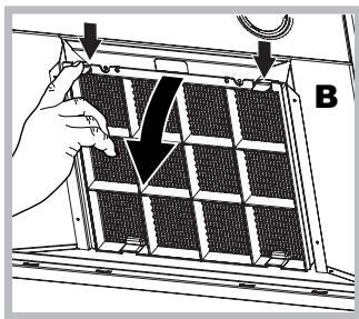 HOTPOINT HGA 6.8 AB X/HA - Entretien du filtre à charbon (B) - 1