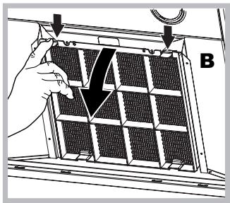 HOTPOINT HGA 6.8 AB X/HA - Manutenzione del filtro al carbone (B) - 1