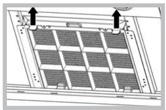 HOTPOINT HGA 6.8 AB X/HA - Substituição do filtro de carvão (B) - 3