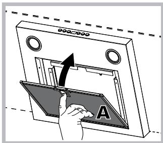 HOTPOINT HGA 6.8 AB X/HA - Mantenimiento de los filtros de grasas (A) - 1