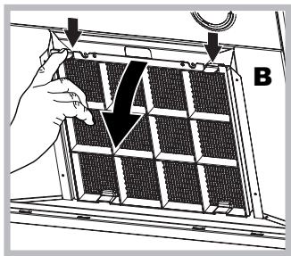 HOTPOINT HNC 6.8 AB X/HA - Servicing the charcoal filter (B) - 1