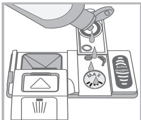 HOTPOINT LFD 11H133 DE/SK - Anvisninger for programvalg og dosering av vaskemiddel - 1
