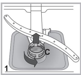 HOTPOINT LFD 11P123 X DE/SK - Rengöring av vatteninsläppsfiltret* - 1