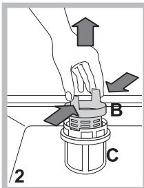 HOTPOINT LFD 11P123 X DE/SK - Die Filter reinigen - 2