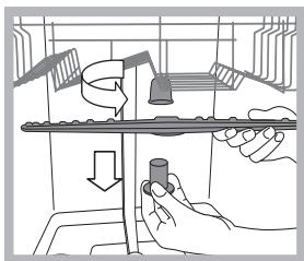 HOTPOINT LFD 11P123 X DE/SK - Cleaning the sprayer arms - 1