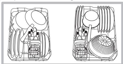 HOTPOINT LSF 825 X/HA - Przyklady napelniania dolnego kosza - 1