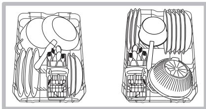 HOTPOINT LSFA  825 X/HA - Przyklady napelniania dolnego kosza - 1