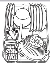 HOTPOINT LSFA  825 X/HA - Příklady naplěni horního/spodního koše - 4