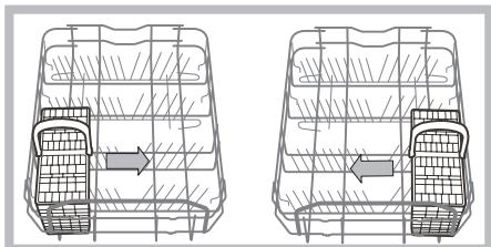 HOTPOINT LSFA  825 X/HA - Priklady umiestnenia kosika na príbory - 1