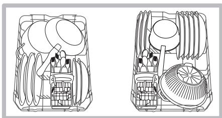 HOTPOINT LSFA  825 X/HA - Loading examples for the lower rack - 1
